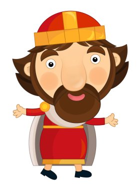 Karikatür mutlu ve komik Kral 