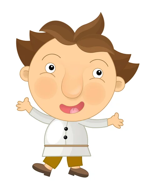 Мультфильм счастливый и смешной ребенок - мальчик — стоковое фото