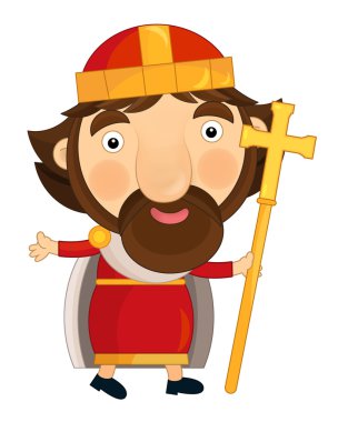 Karikatür mutlu ve komik Kral 