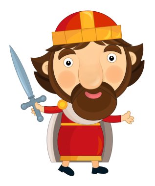 Karikatür mutlu ve komik Kral 