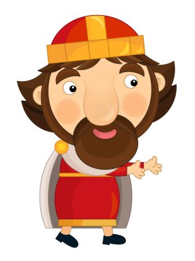 Karikatür mutlu ve komik Kral