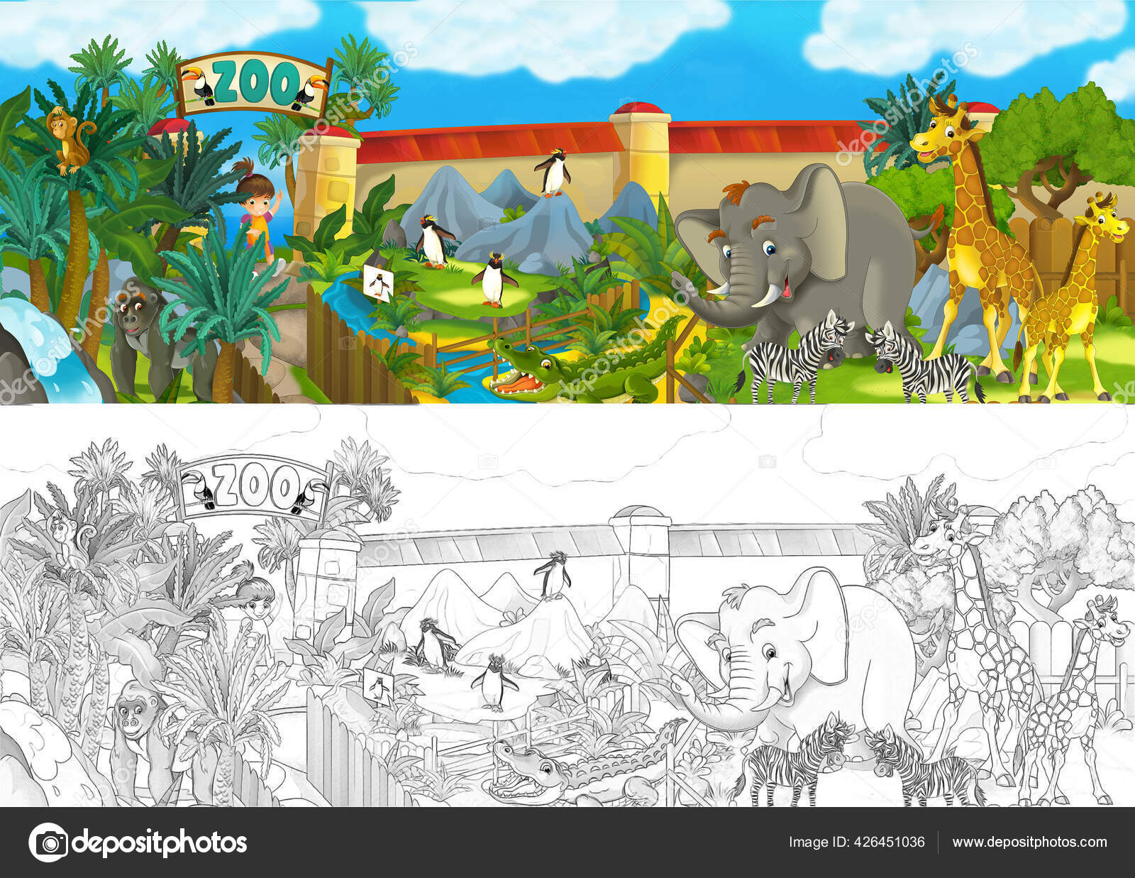 Play Park For Children Stock Illustration - Download Image Now - Activity,  Agricultural Field, Blue - iStock