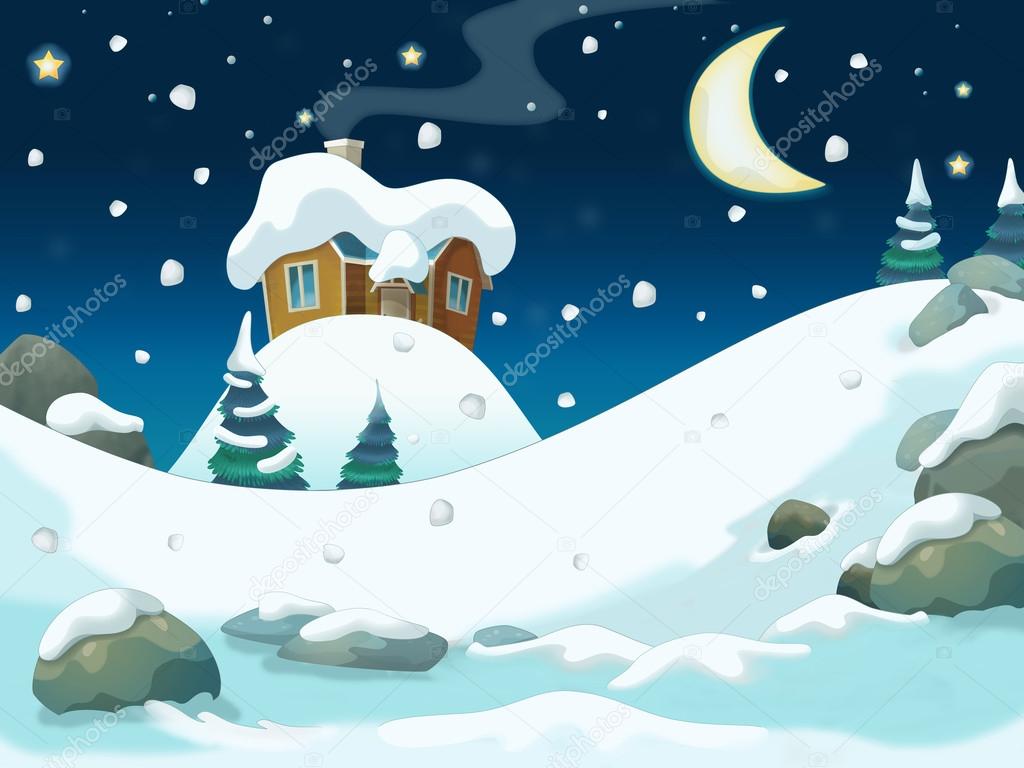 Winter cartoon illustration Stock Illustration by ©agaes8080 #52578447, image size:1024x768