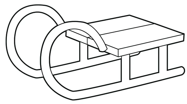Sledge - coloring page — Stock Photo, Image