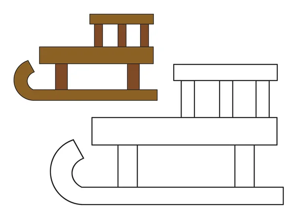 Släde - målarbok — Stockfoto