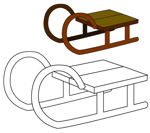 Släde - målarbok — Stockfoto