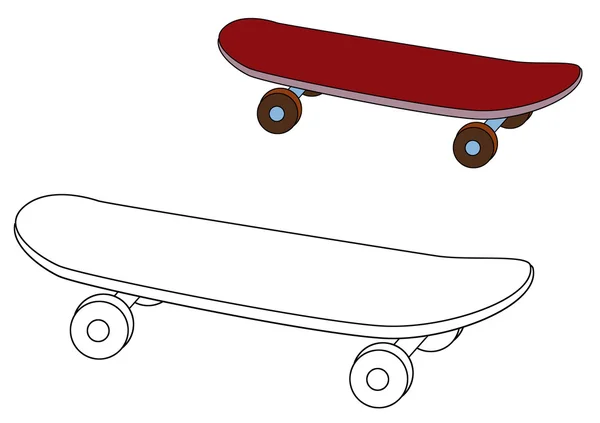 Skateboard - página para colorear —  Fotos de Stock