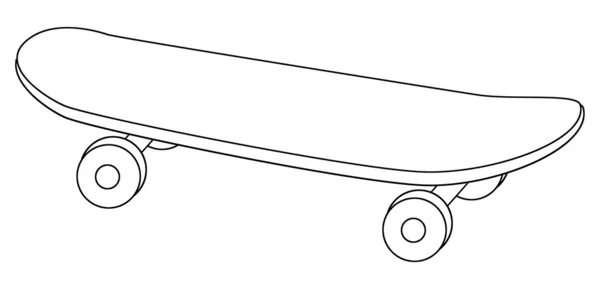 Skateboard - coloring page — Stock Photo, Image