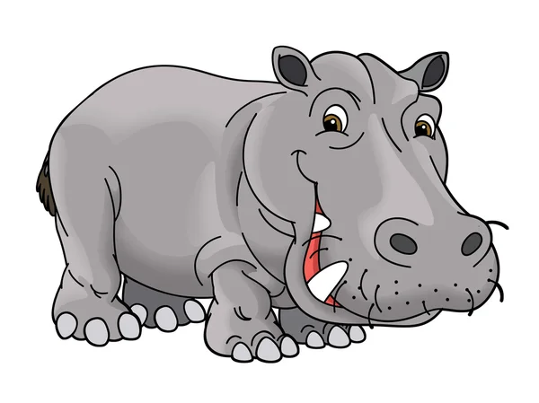 Animal dos desenhos animados - hipopótamo — Fotografia de Stock
