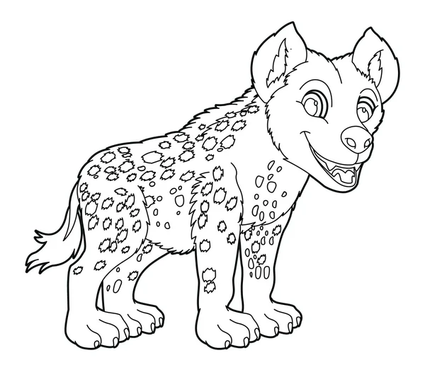 Desenho para colorir - hyena — Fotografia de Stock