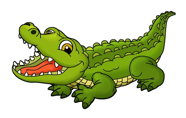 Tecknade små djur - krokodil — Stockfoto