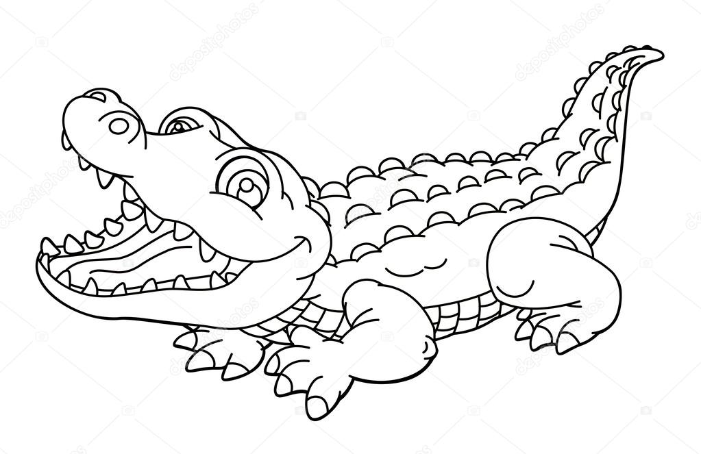 Coloring page - crocodile