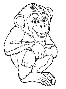 Maymun - sayfa boyama
