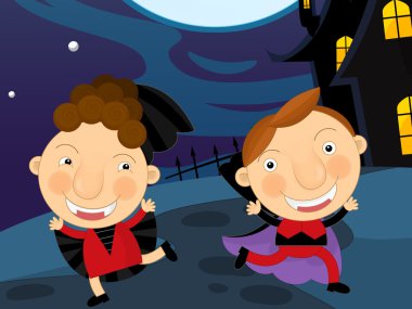 Çizgi film halloween vampirler