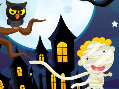 Çizgi film halloween mumya