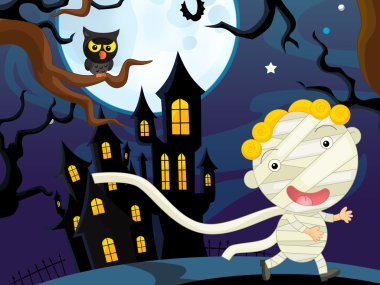 Çizgi film halloween mumya
