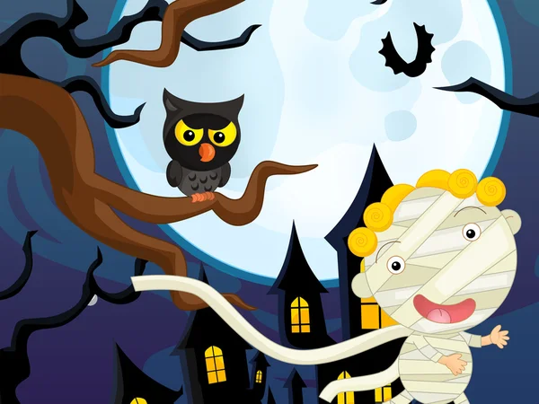 Desenhos animados halloween múmia — Fotografia de Stock
