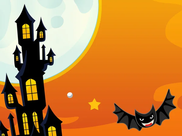 Cartoon halloween scen — Stockfoto