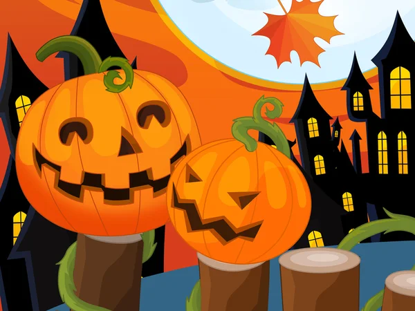 Cartoon halloween scen — Stockfoto