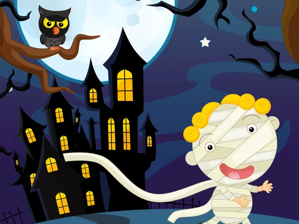 Cartoon halloween mummie — Stockfoto