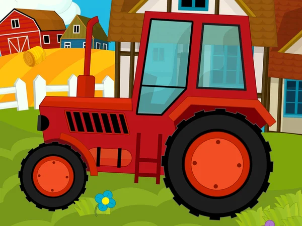 Tractor on the farm — Stock Photo, Image