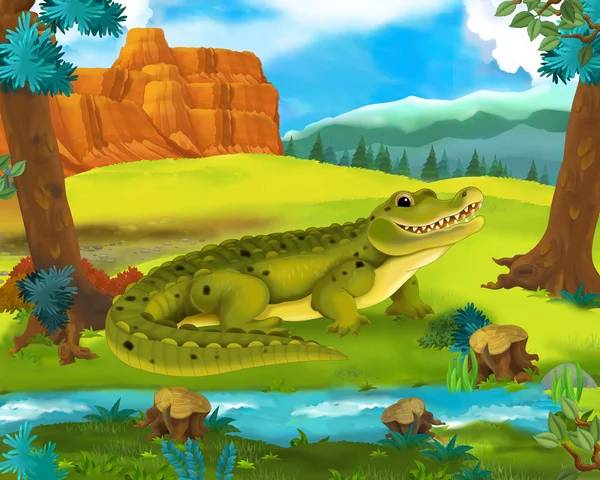 Cartoon crocodile — Stock Photo, Image