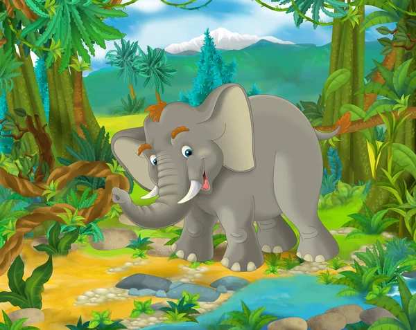 Cartoon elephant — Stock Photo, Image