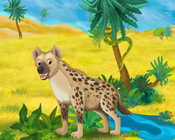 Cartoon wild hyena — Stockfoto