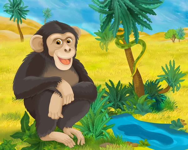 Cartoon wild ape — Stock Photo, Image