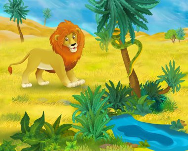 Çizgi film aslan Afrika