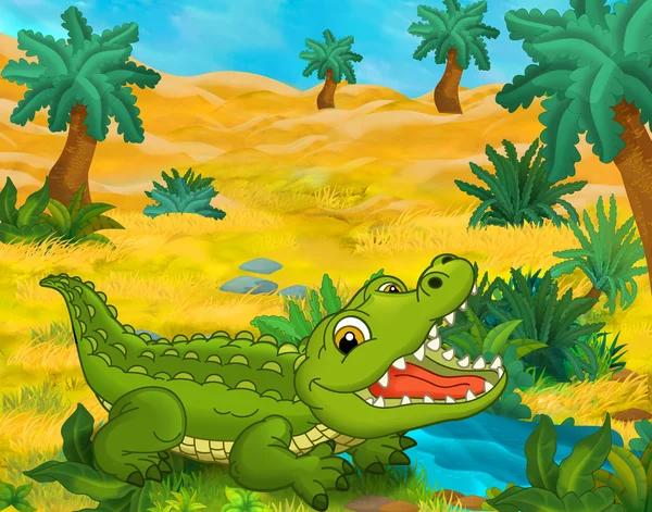 Cartoon krokodil dier — Stockfoto