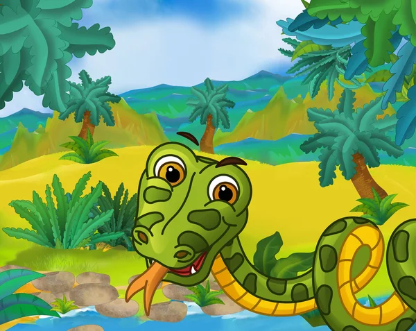 Cobra selvagem dos desenhos animados — Fotografia de Stock