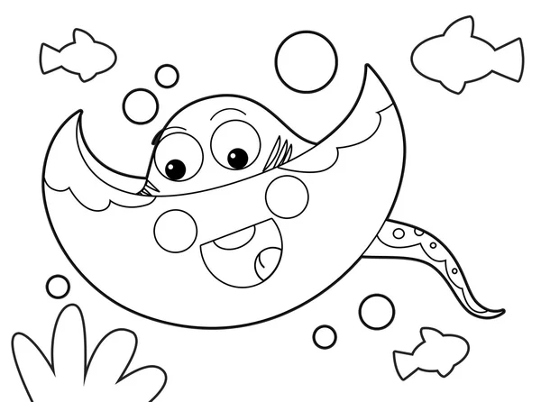 Cartoon animal - sting ray — Stock Photo, Image