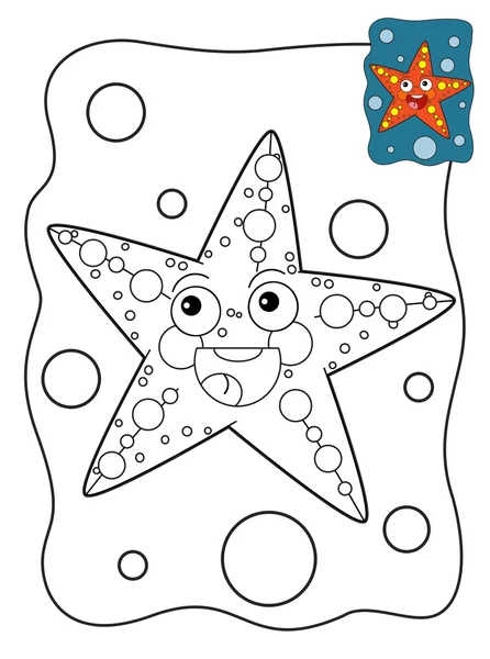 Starfish - ilustração para as crianças — Fotografia de Stock