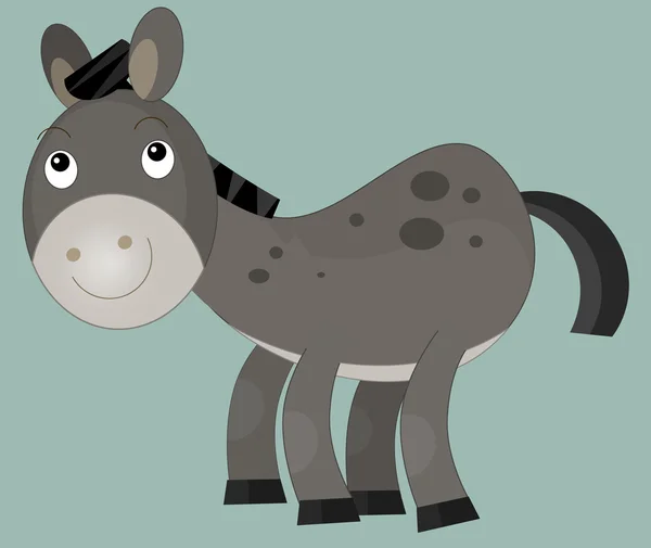 Cartoon animal - donkey — Stock Photo, Image