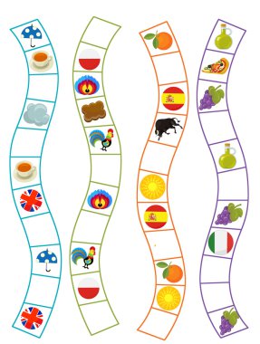 Çizgi film öğeleri - sıra oyunu