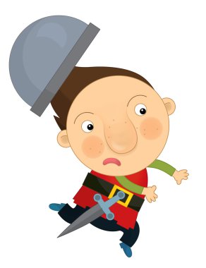 çizgi film şövalye illüstrasyon