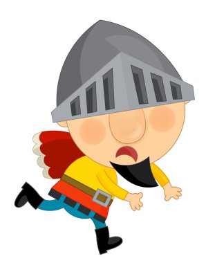 çizgi film şövalye illüstrasyon