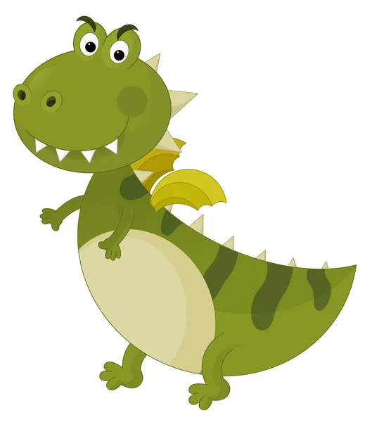 Cartoon dragon - illustratie — Stockfoto