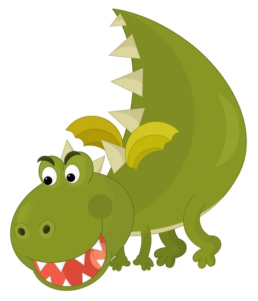 Cartoon dragon - illustratie — Stockfoto