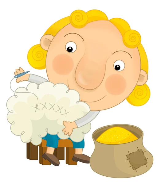 Kreskówka pasterzem chłopiec — Zdjęcie stockowe
