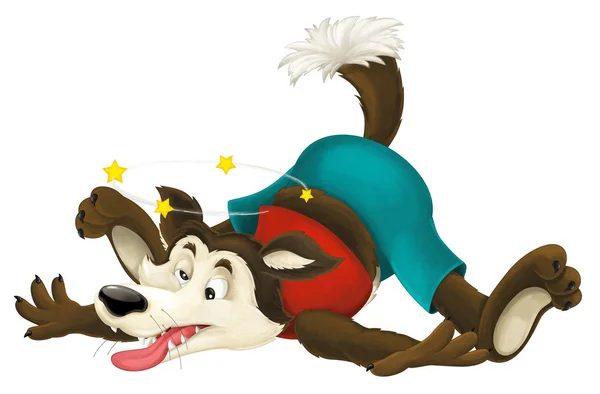 Cartoon fairy tale   wolf — Stock Photo, Image