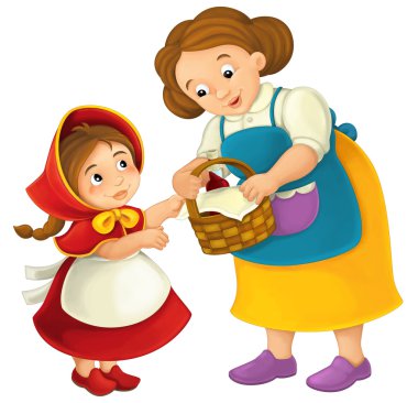 Anne ve kızı çizgi film