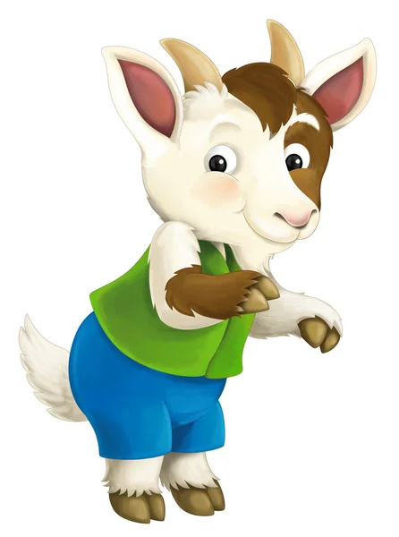 Cartoon funny goat — Stock Photo, Image