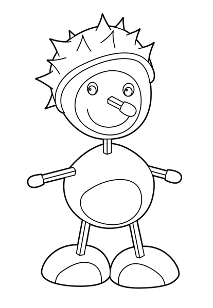 Coloring page - chestnut creature — Stock Photo, Image