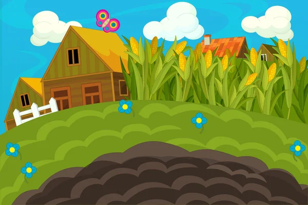 Scéna farmy pro děti — Stock fotografie
