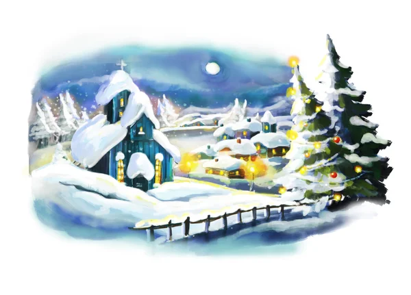 Christmas fairy tale village — Stock Photo, Image