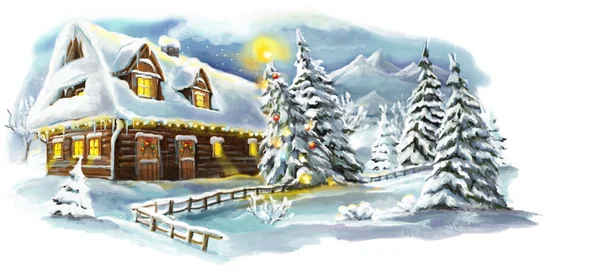 Desa dongeng Natal Stok Lukisan  