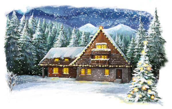 Christmas winter happy scene