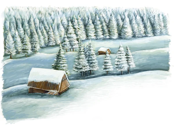 Natal cartão de inverno — Fotografia de Stock